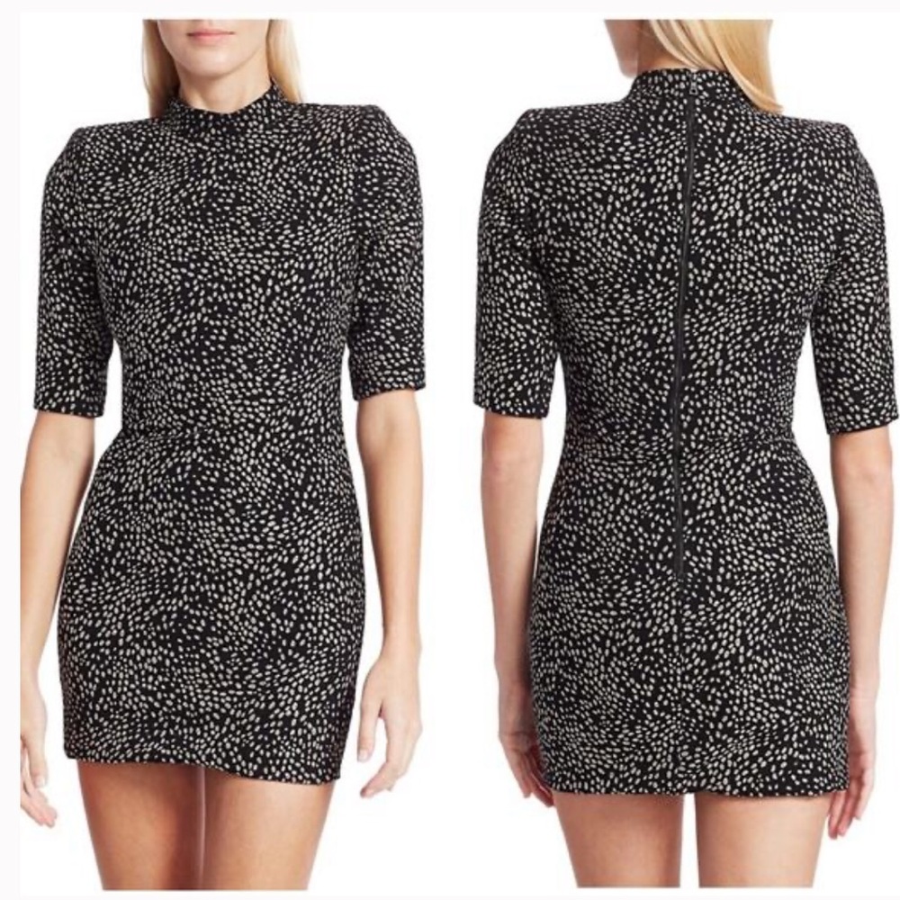 ✨Host Pick✨ Alice and Olivia Mock Neck Polka Dot Dress size 4 (NWT)